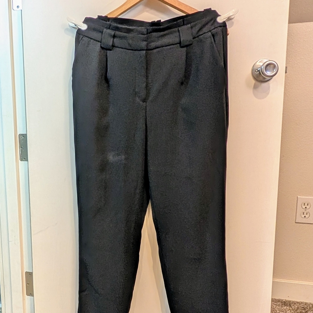 Express Ankle High Rise Trousers Black